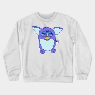 Neon Purple Furby Design Crewneck Sweatshirt